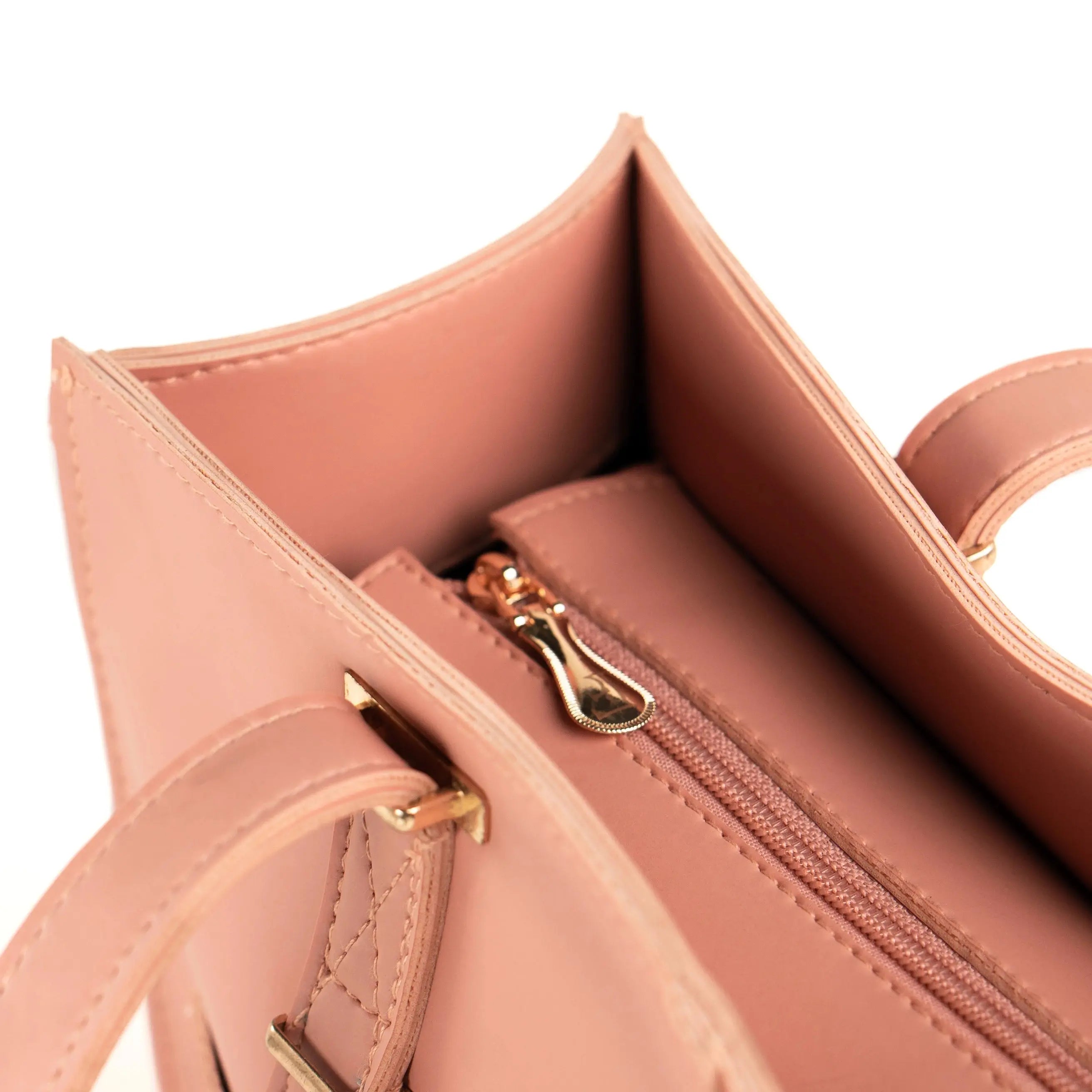 FAUX LEATHER-PINK TOTE Fasshy